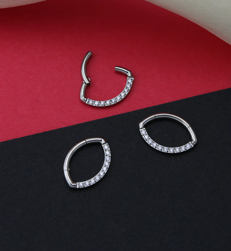 Oculus CZ Titanium Hinged Segment Ring - Image 2