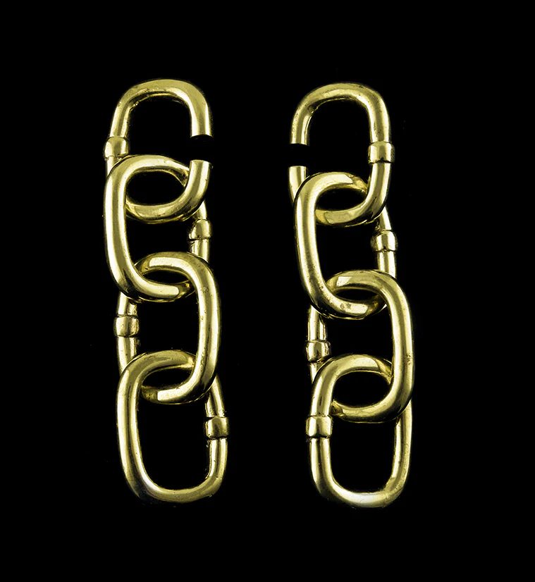 OG Chain Link Brass Ear Weights
