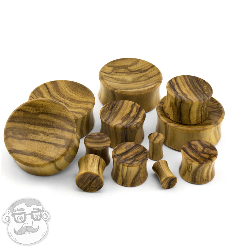 Olive Wood Concave Plugs - Image 3