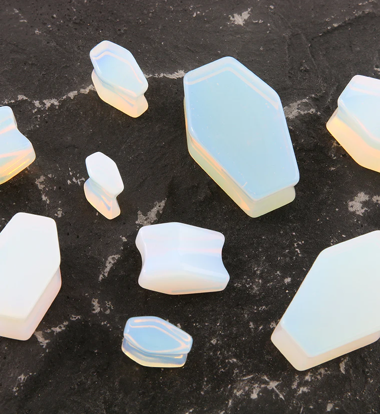 Opalite Glass Coffin Plugs - Image 2