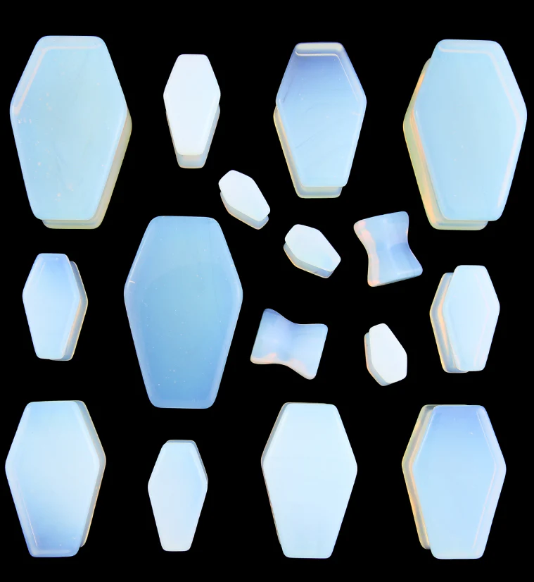 Opalite Glass Coffin Plugs - Image 3