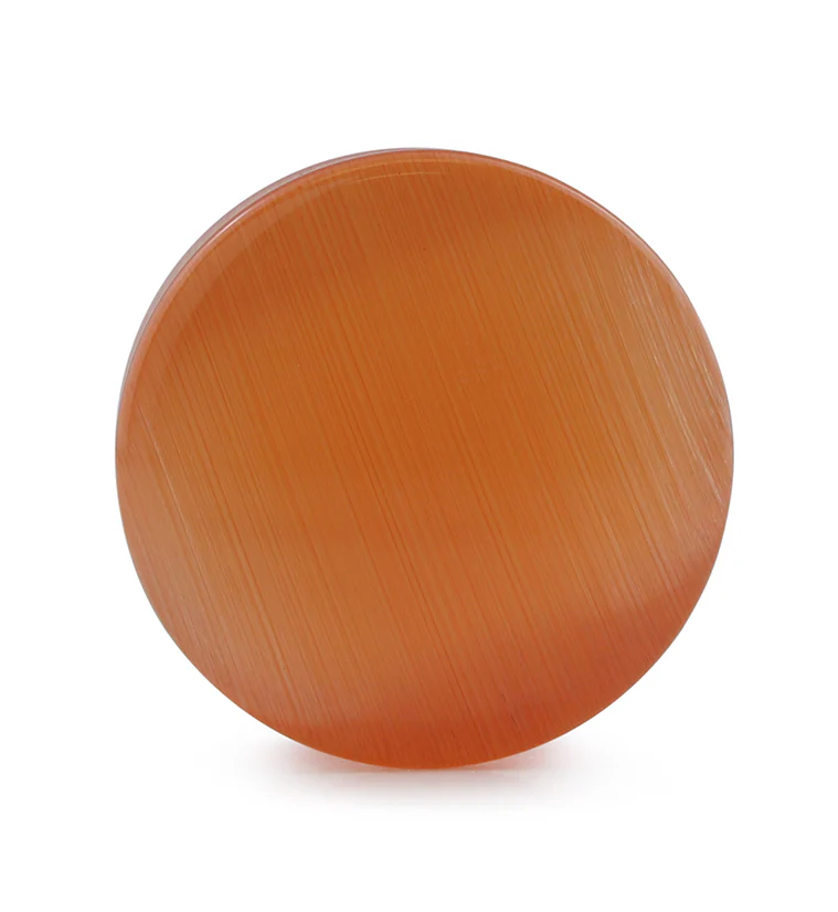 Orange Cat's Eye Glass Plugs - Image 3