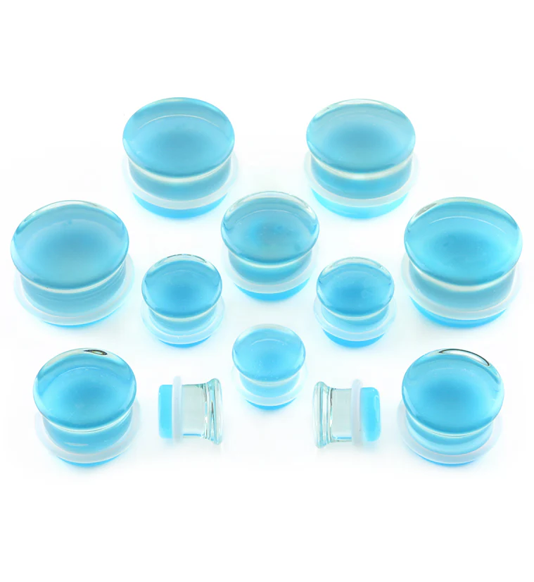 Pacific Blue Glass Plugs - Single Flare - Image 4
