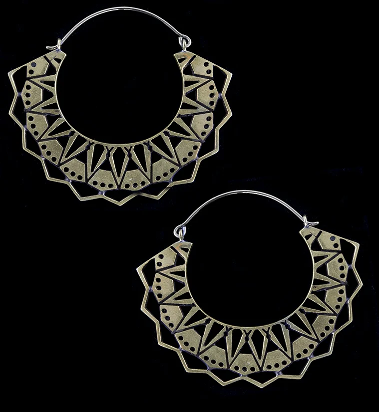 Palmette Titanium Hangers - Earrings