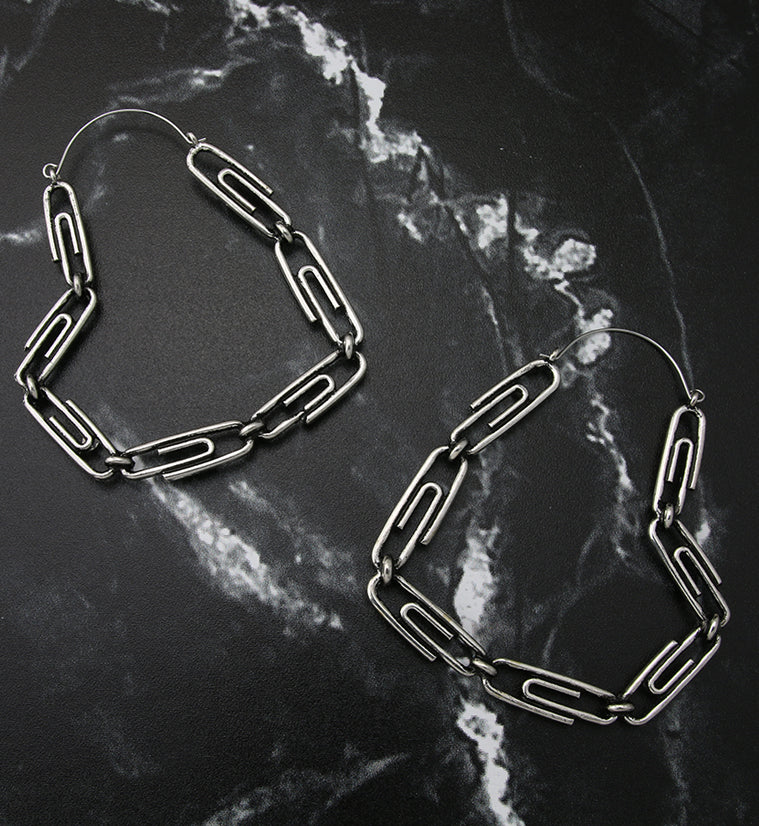 Paperclip Plug Hoops - Image 2