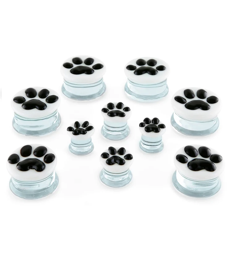 Paw Print Glass Plugs - Image 3