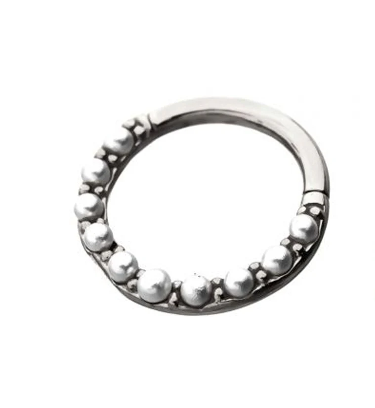 Pearl Front Hinged Segment Ring - Image 2