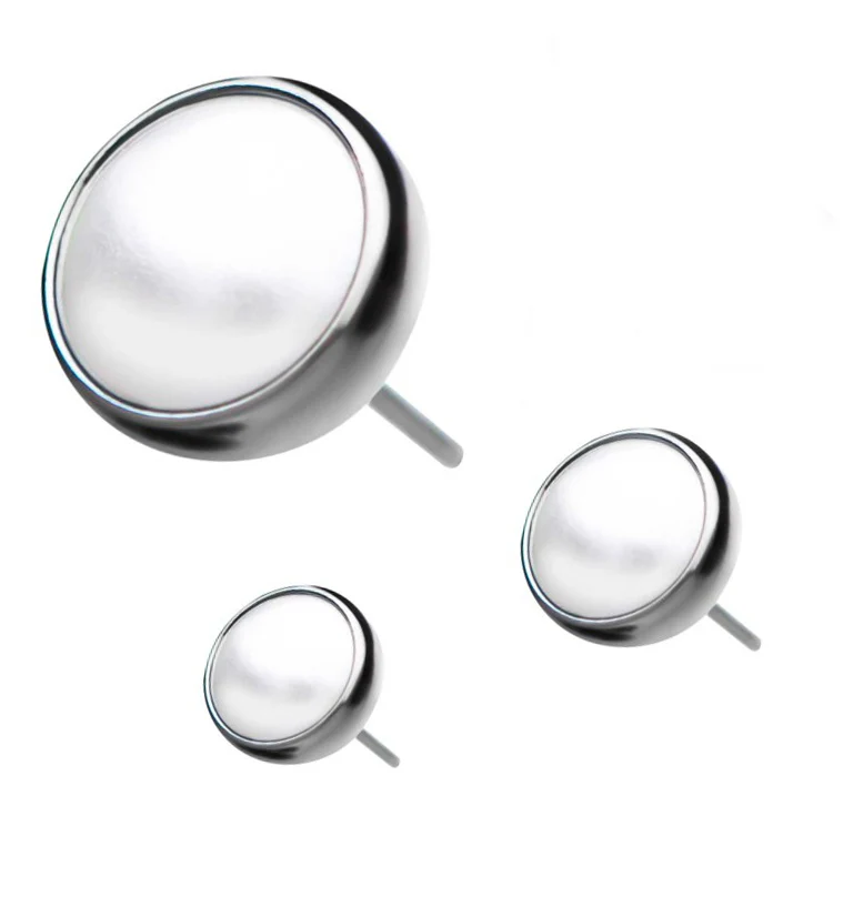 Pearl Threadless Titanium Top