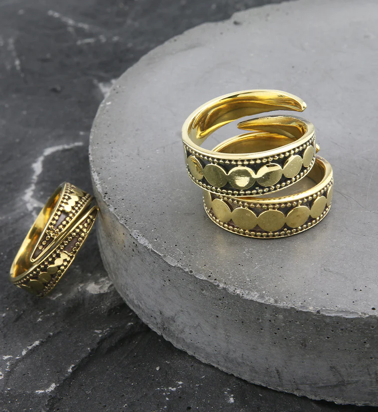 Pebble Brass Ring - Image 2