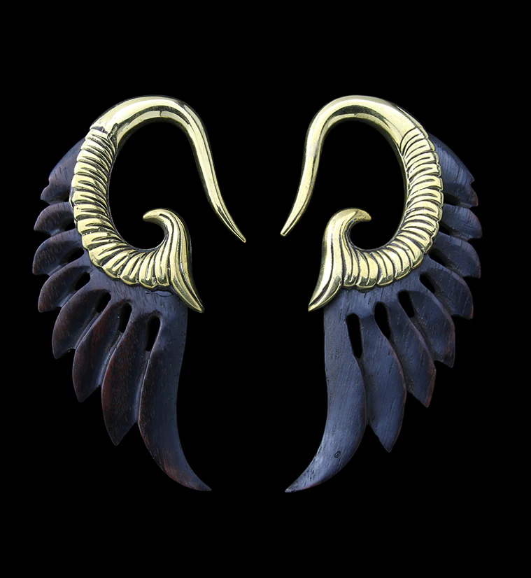 Pennon Brass Wooden Hangers / Ear Weights - Image 2