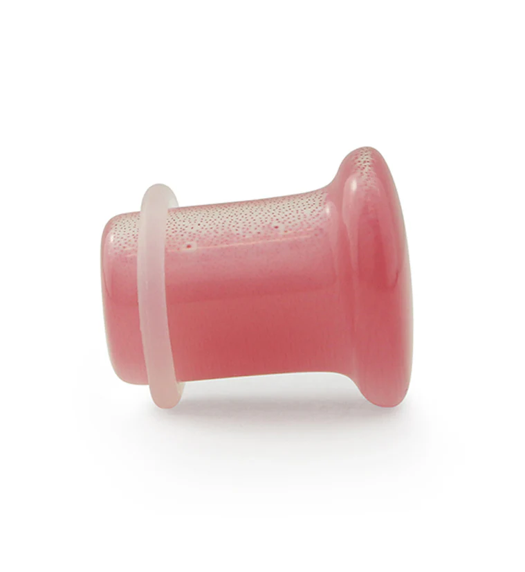 Pink Cat's Eye Glass Single Flare Plugs - Image 3