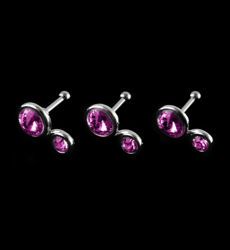 Pink CZ Infinity Cartilage Barbell