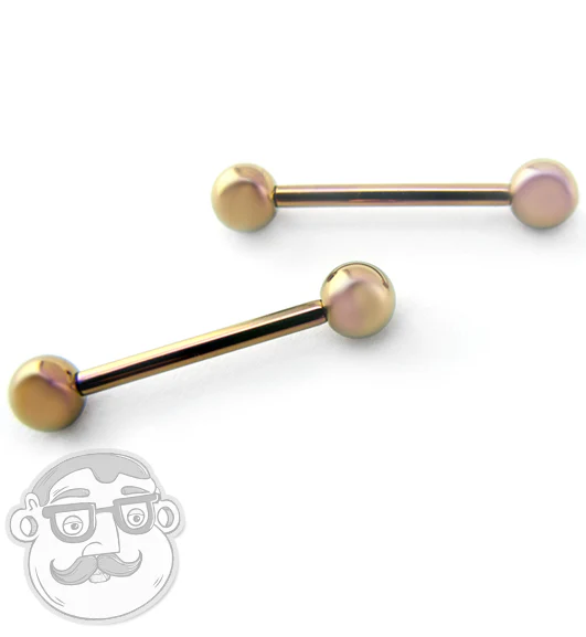Pink Bronze Titanium Barbell - Image 2