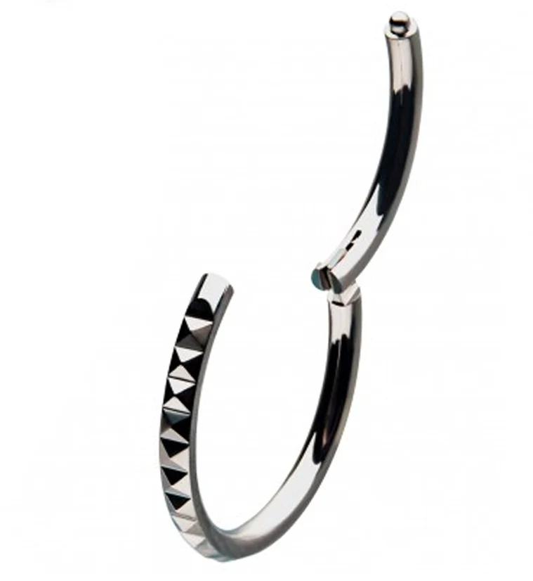 Polyhedra Edge Titanium Hinged Segment Ring - Image 2