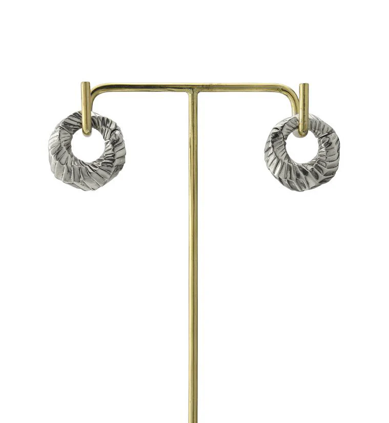 Proxy White Brass Hinged Ear Weights - Image 2