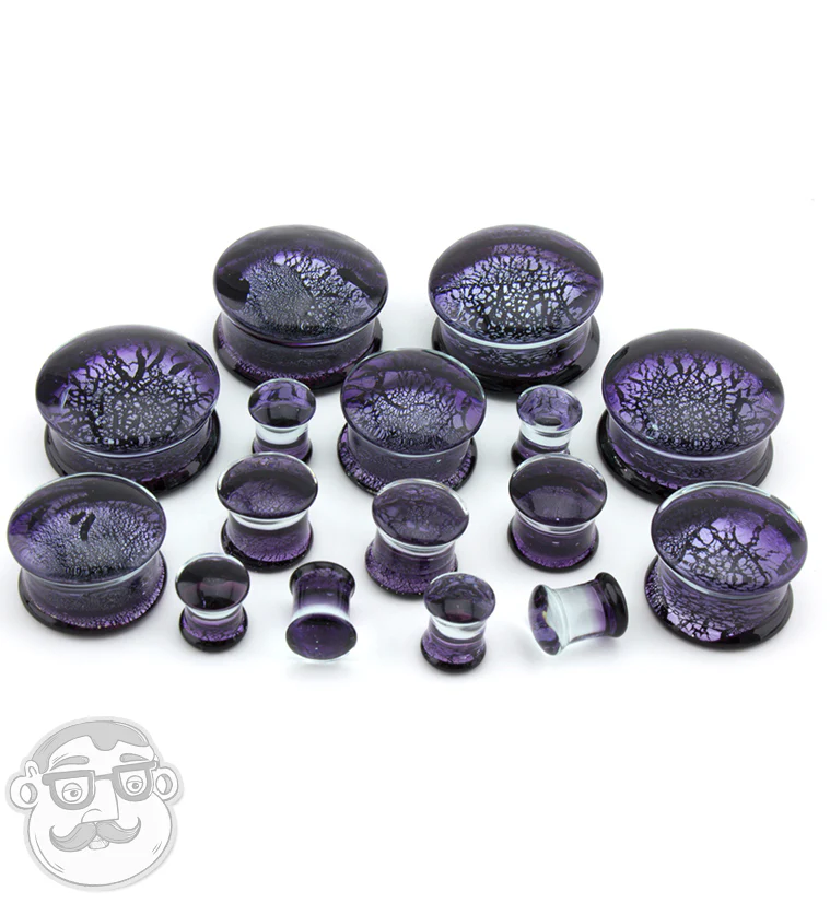 Purple Dichroic Glass Plugs - Image 3
