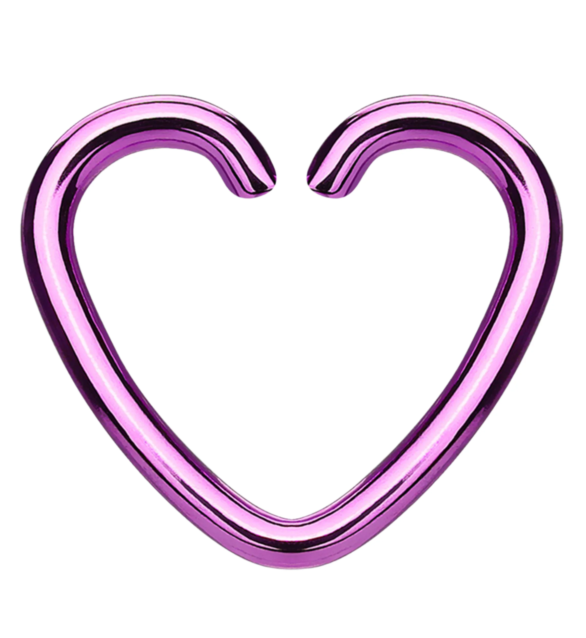 Purple Heart Daith Cartilage Stainless Steel Earring