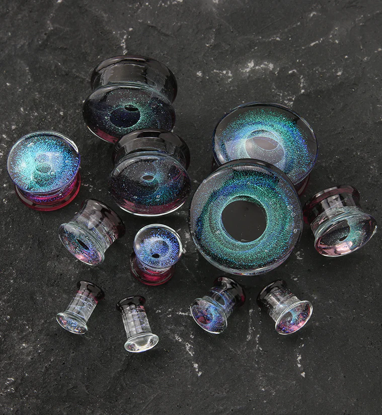 Purple Interstellar Glass Double Flare Plugs - Image 2