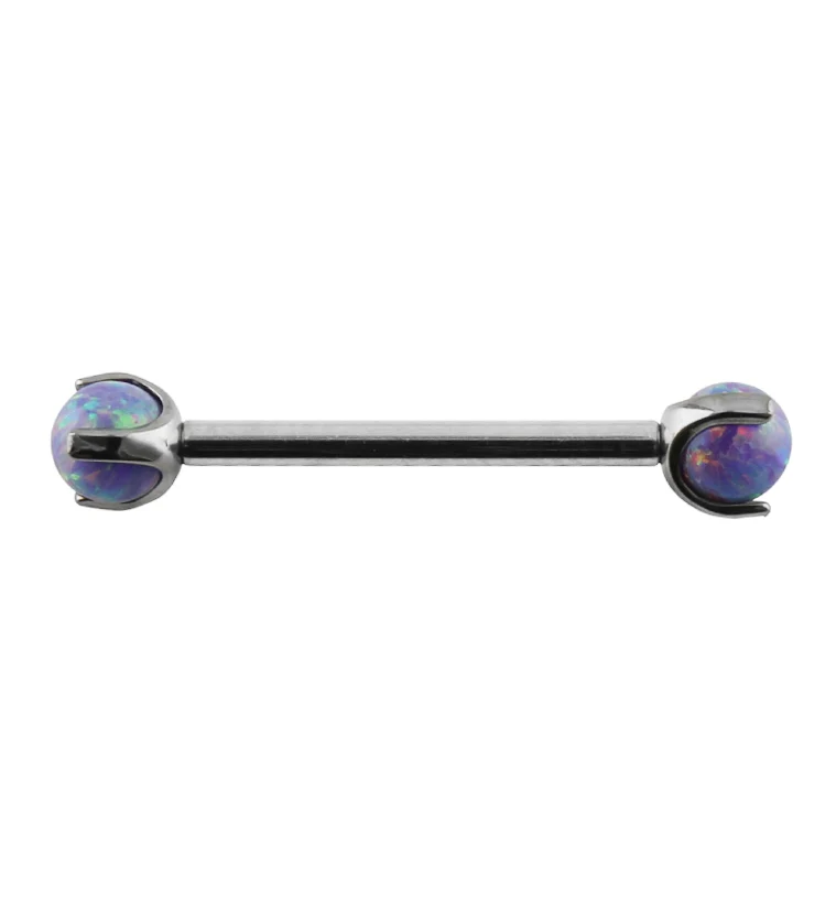 Purple Opalite Claw Titanium Barbell - Image 3