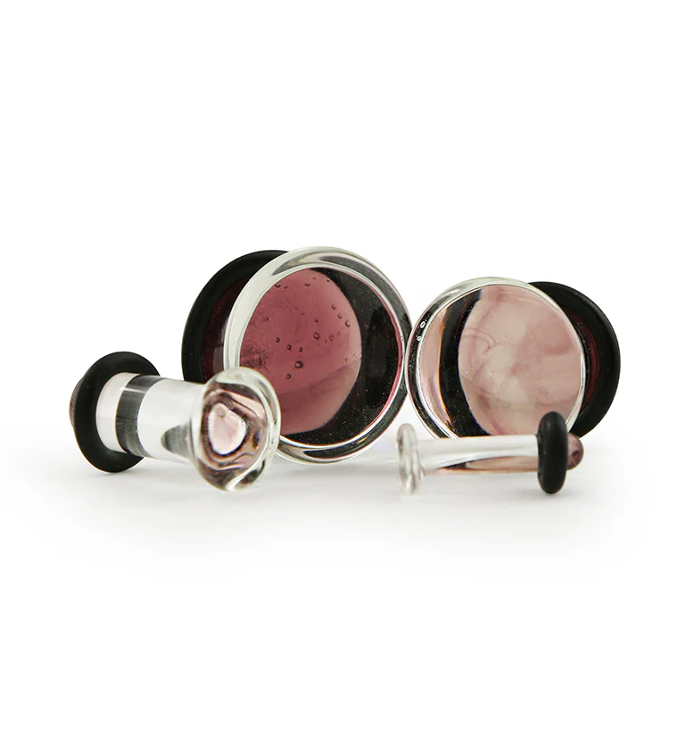 Purple Single Flare Glass Plugs