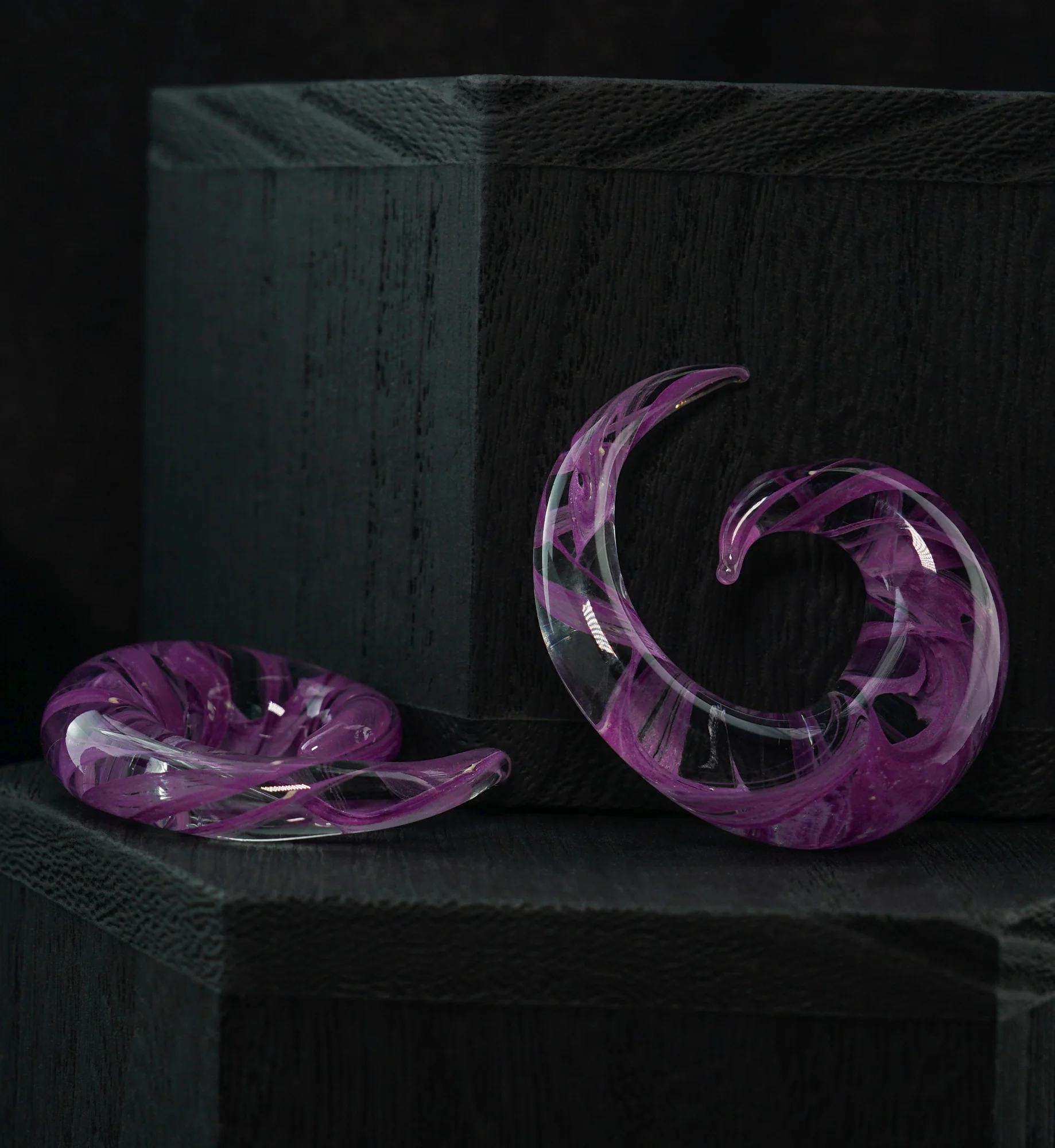 Purple Swirl Glass Spirals - Image 2