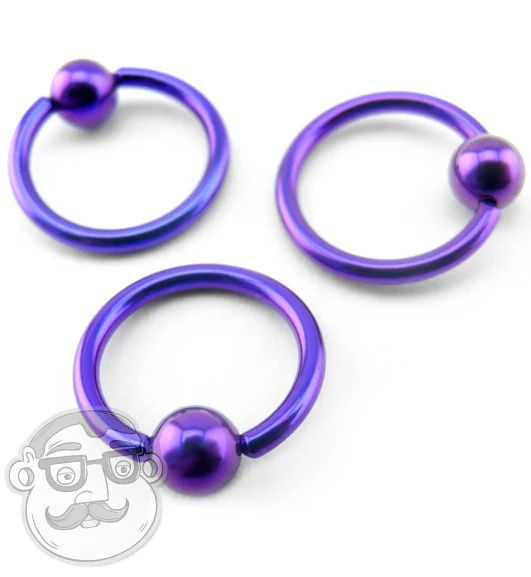 Purple Titanium Captive Ring - Image 3