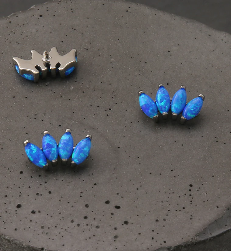 Quartet Blue Opalite Internally Threaded Titanium Top - Image 2
