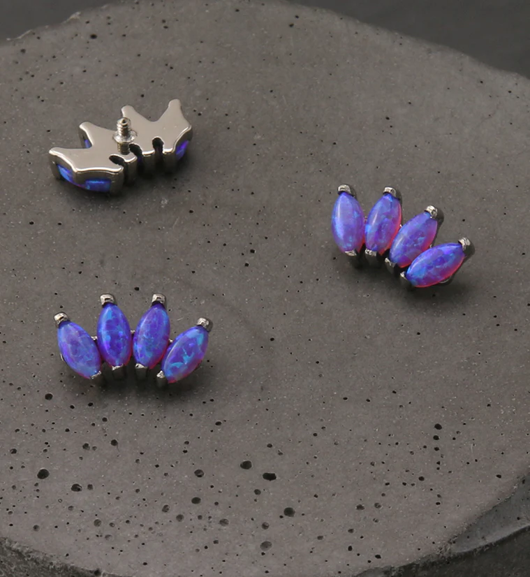 Quartet Purple Opalite Internally Threaded Titanium Top - Image 2