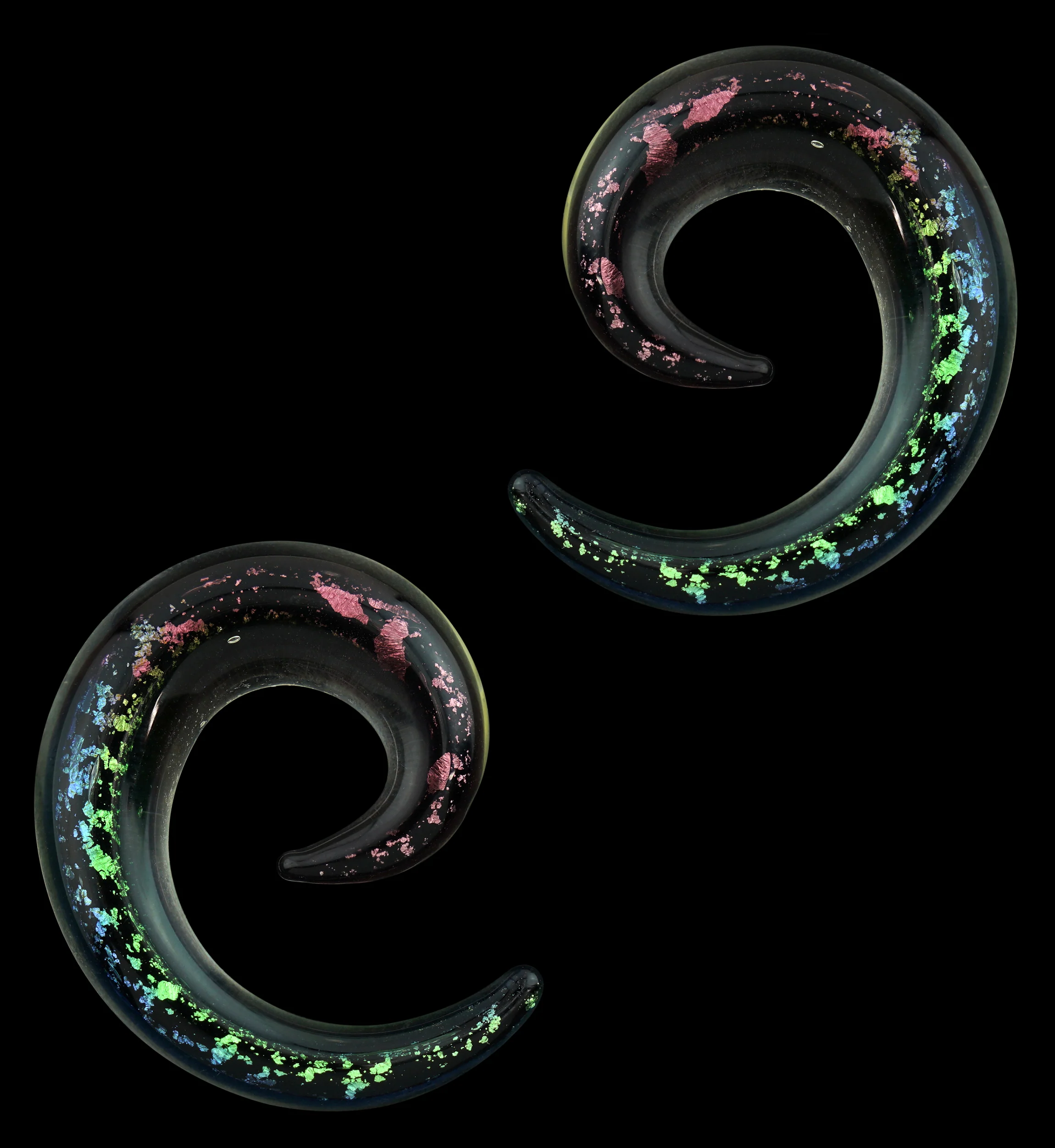 Rainbow Dichroic Glass Spirals - Image 3