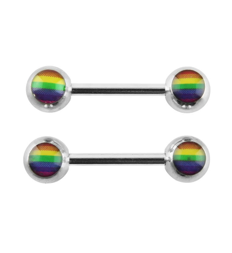 Rainbow Pride Nipple Ring