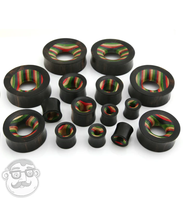 Rasta Stripe Skateboard Concave Tunnel Plugs - Image 3