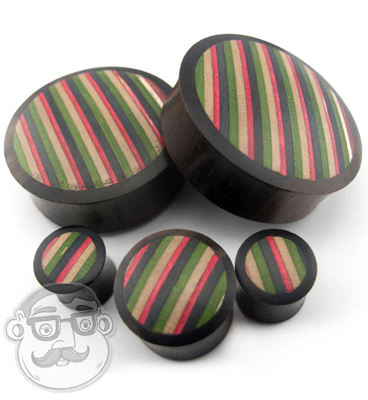 Rasta Stripe Wood Skateboard Plugs - Image 5