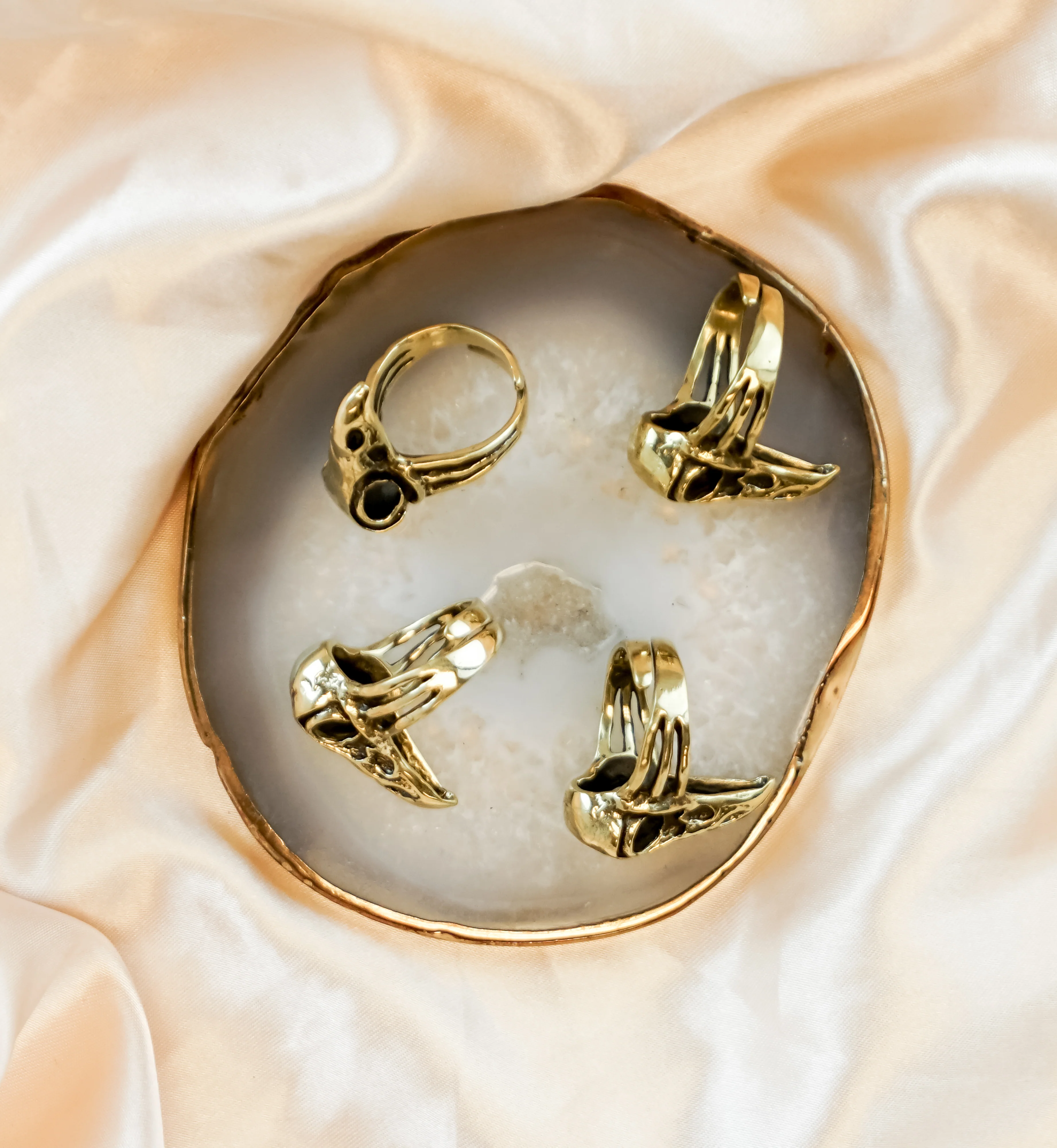 Raven Skull Brass Ring - Image 4
