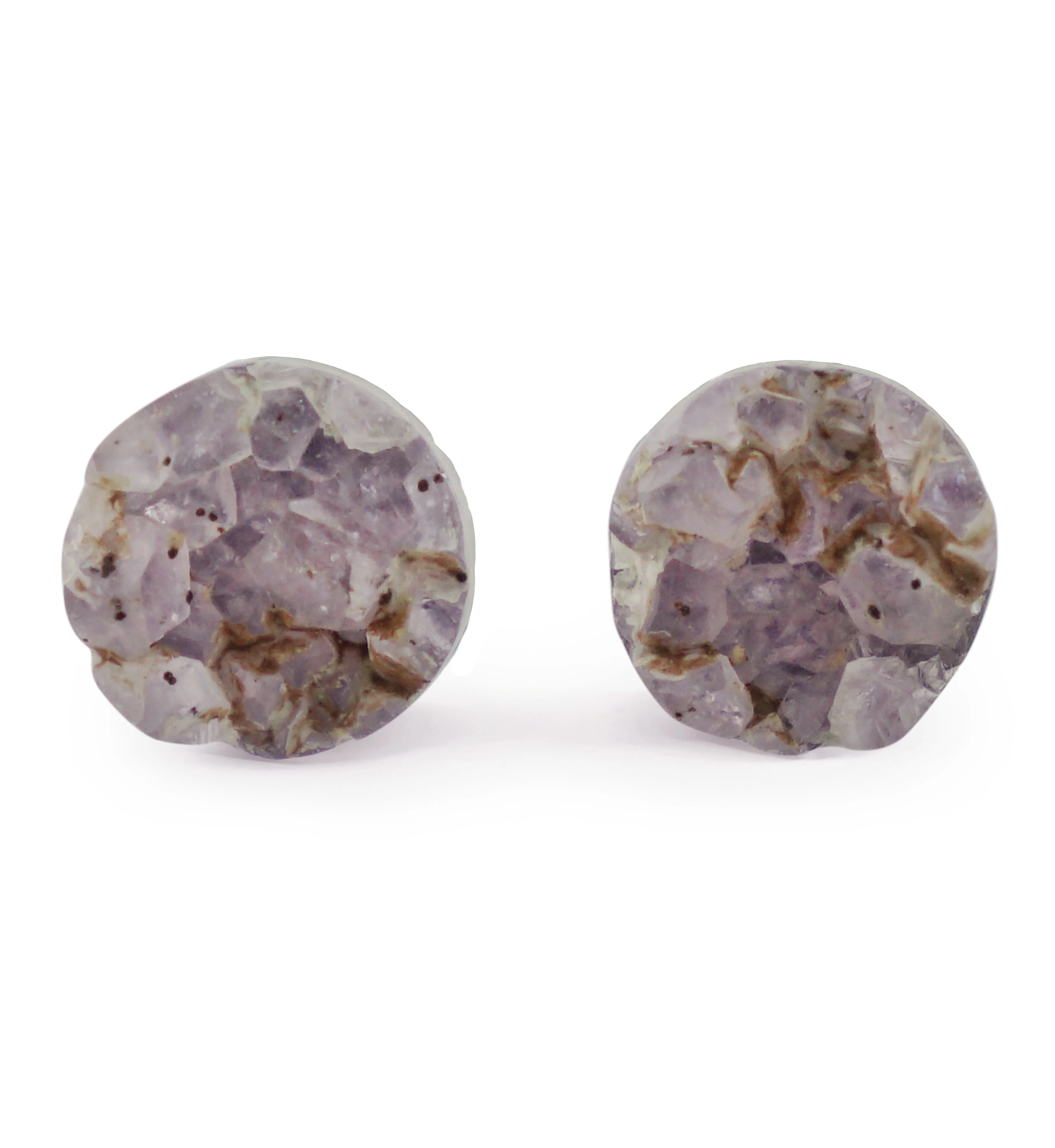 Raw Amethyst Plugs 0G (8mm) Version 6 - Image 2