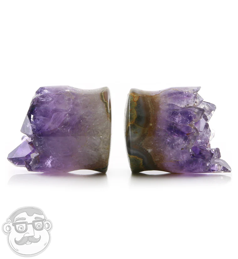 Raw Amethyst Plugs 1 Inch (25mm) LONGER v3 - Image 2
