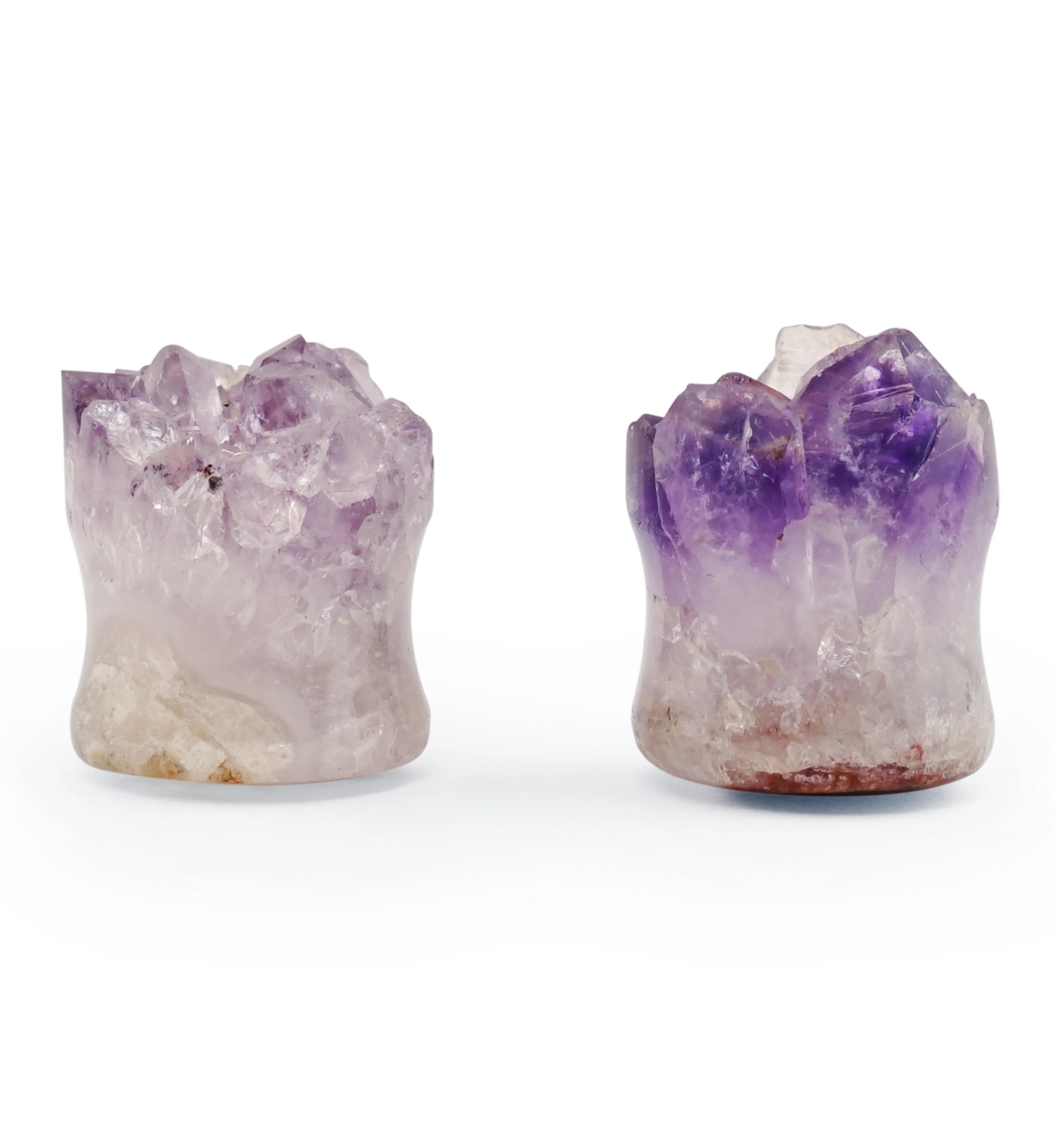 Raw Amethyst Plugs 9/16" (14.5mm) Version 1