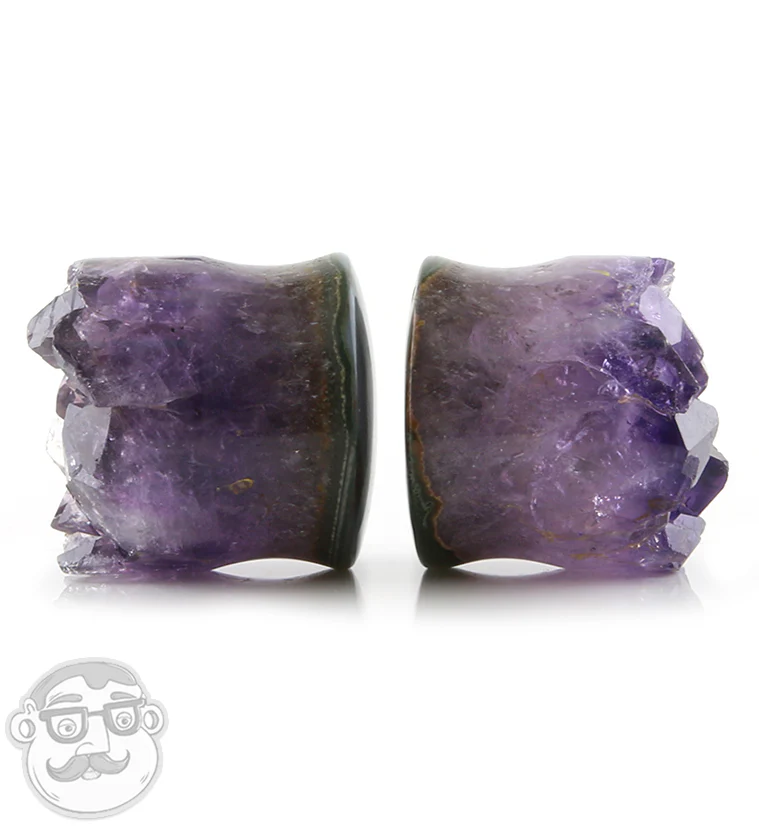Raw Amethyst Plugs 1 Inch (25mm) Version 15 - Image 2