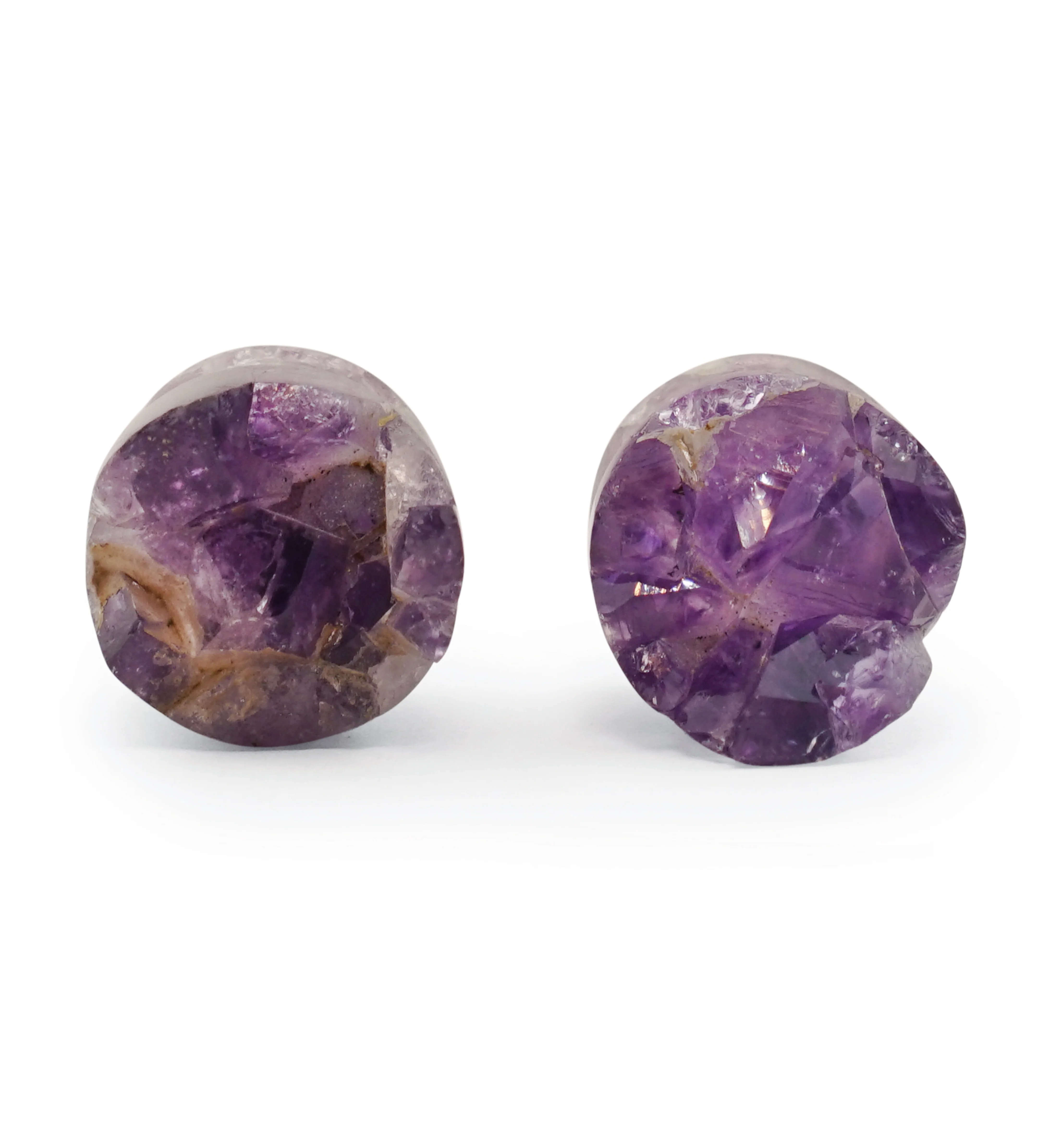 Raw Amethyst Plugs 5/8" (16mm) Version 3 - Image 3