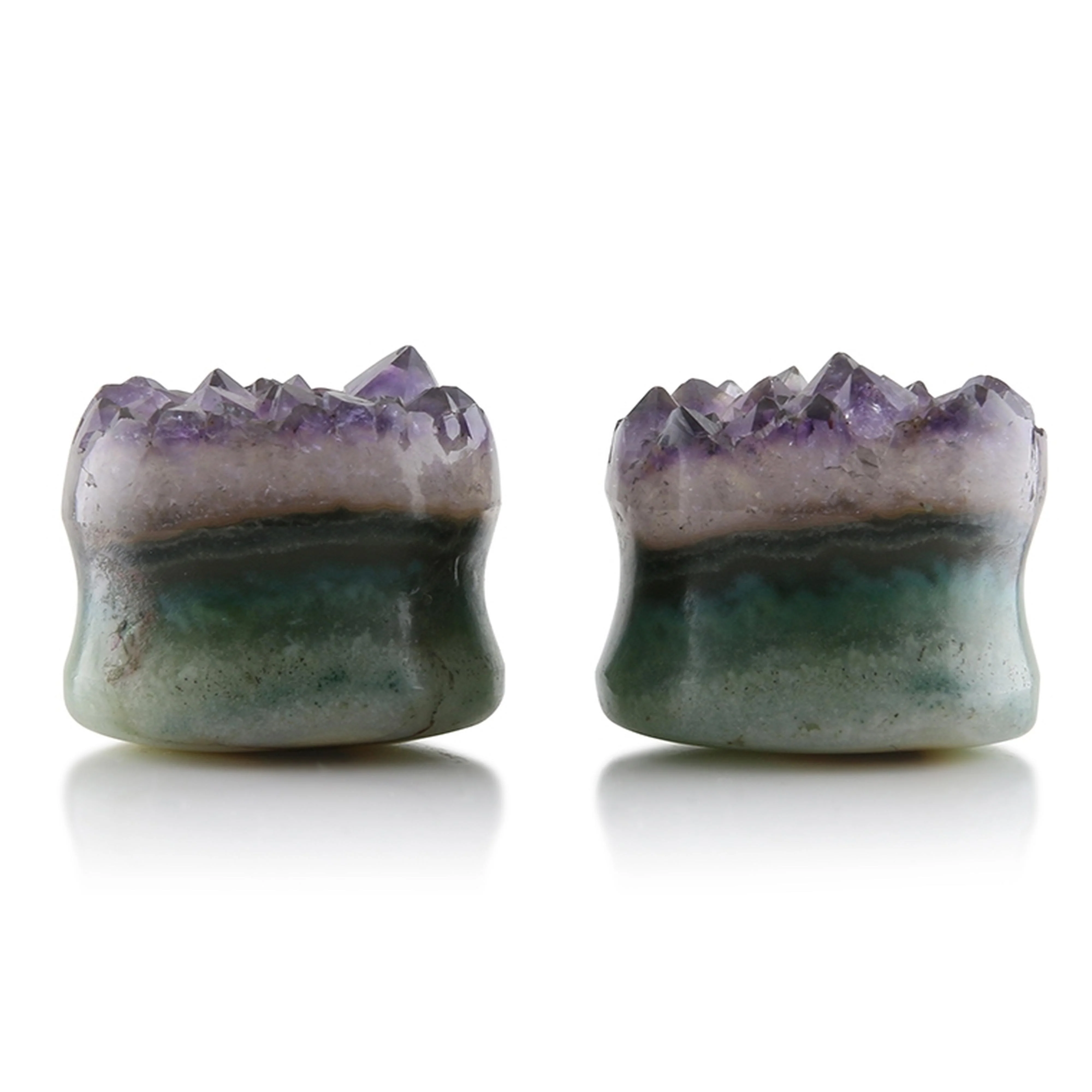 Raw Amethyst Plugs 21mm