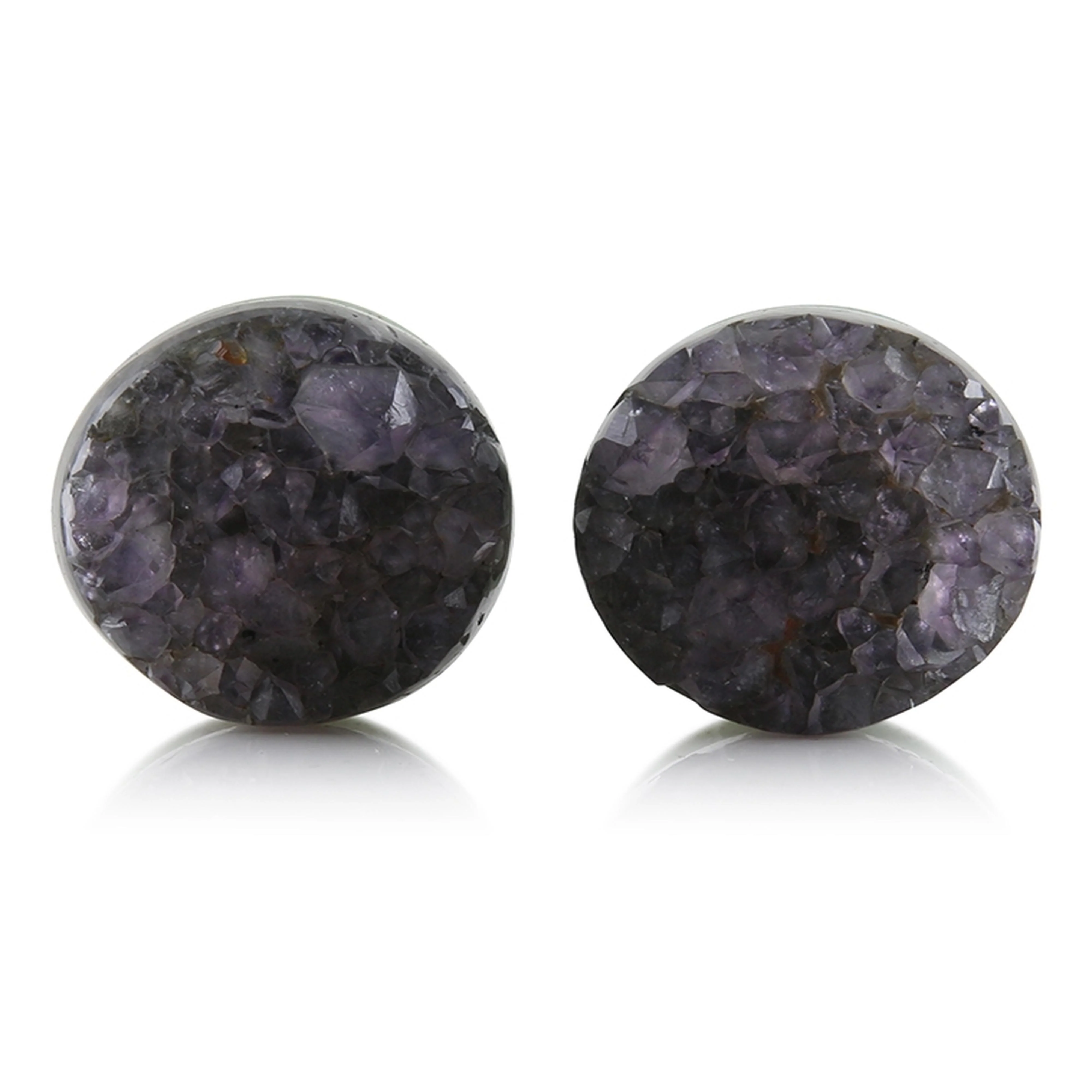 Raw Amethyst Plugs 21mm - Image 2
