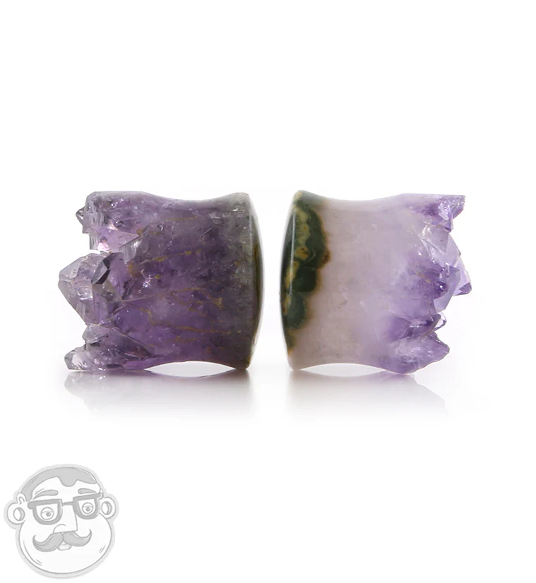 Raw Amethyst Plugs 3-4" (19mm) Version 13 - Image 2