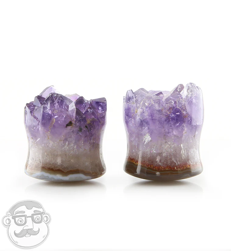 Raw Amethyst Plugs 3-4" (19mm) Version 5