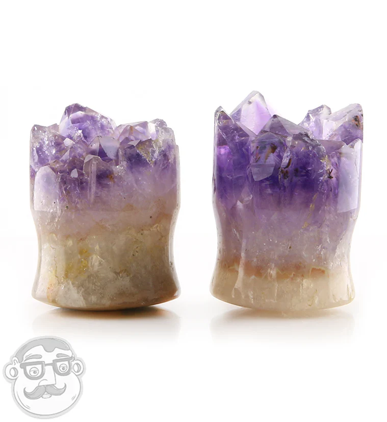 Raw Amethyst Plugs 3-4" (19mm) Version 9