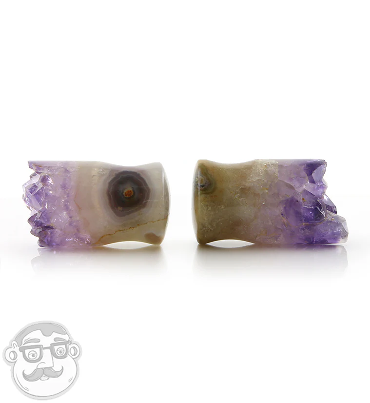 Raw Amethyst Plugs 5-8" (16mm) LONGER v2 - Image 2