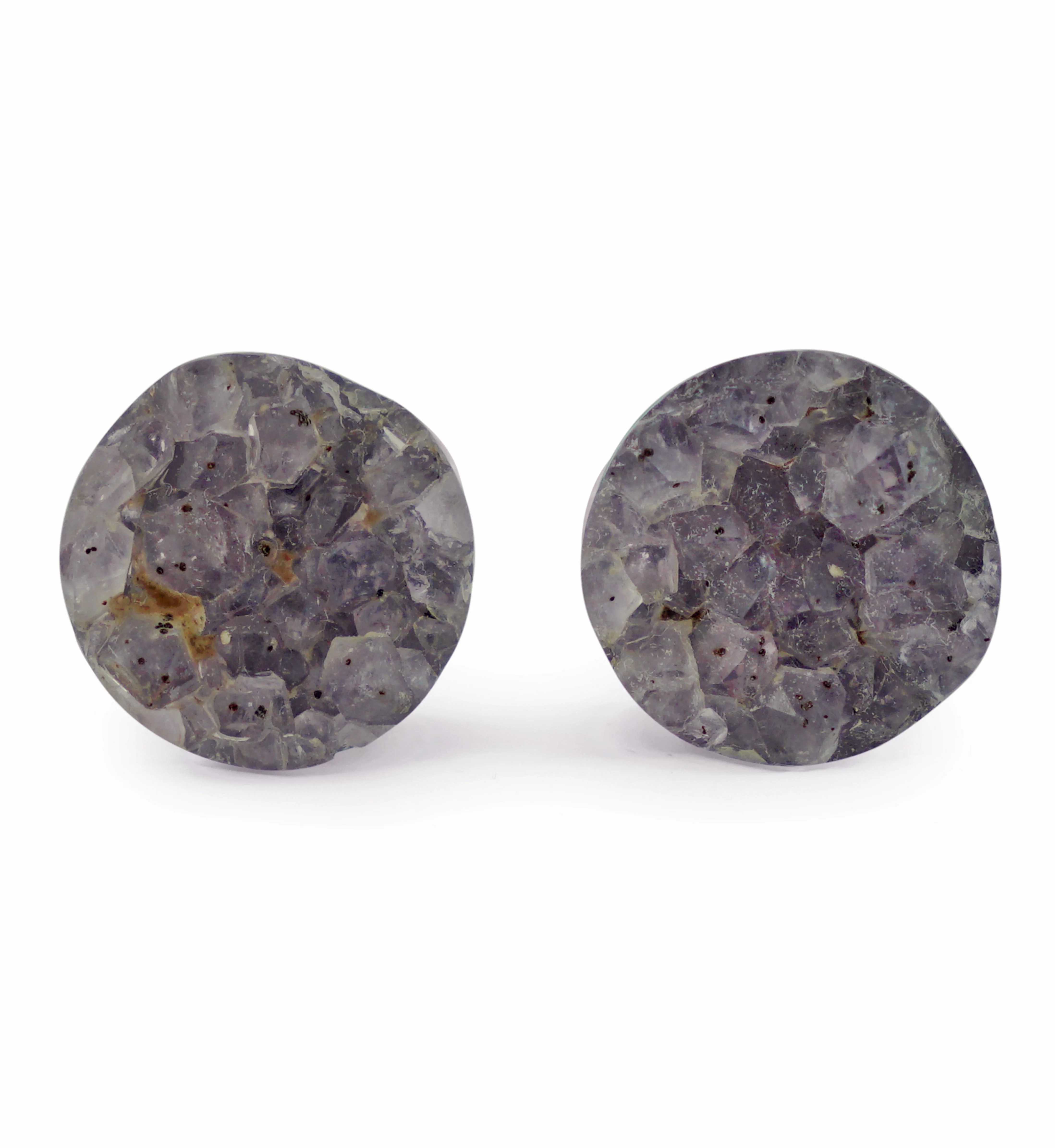 Raw Amethyst Plugs 1/2" (12mm) Version 2 - Image 2