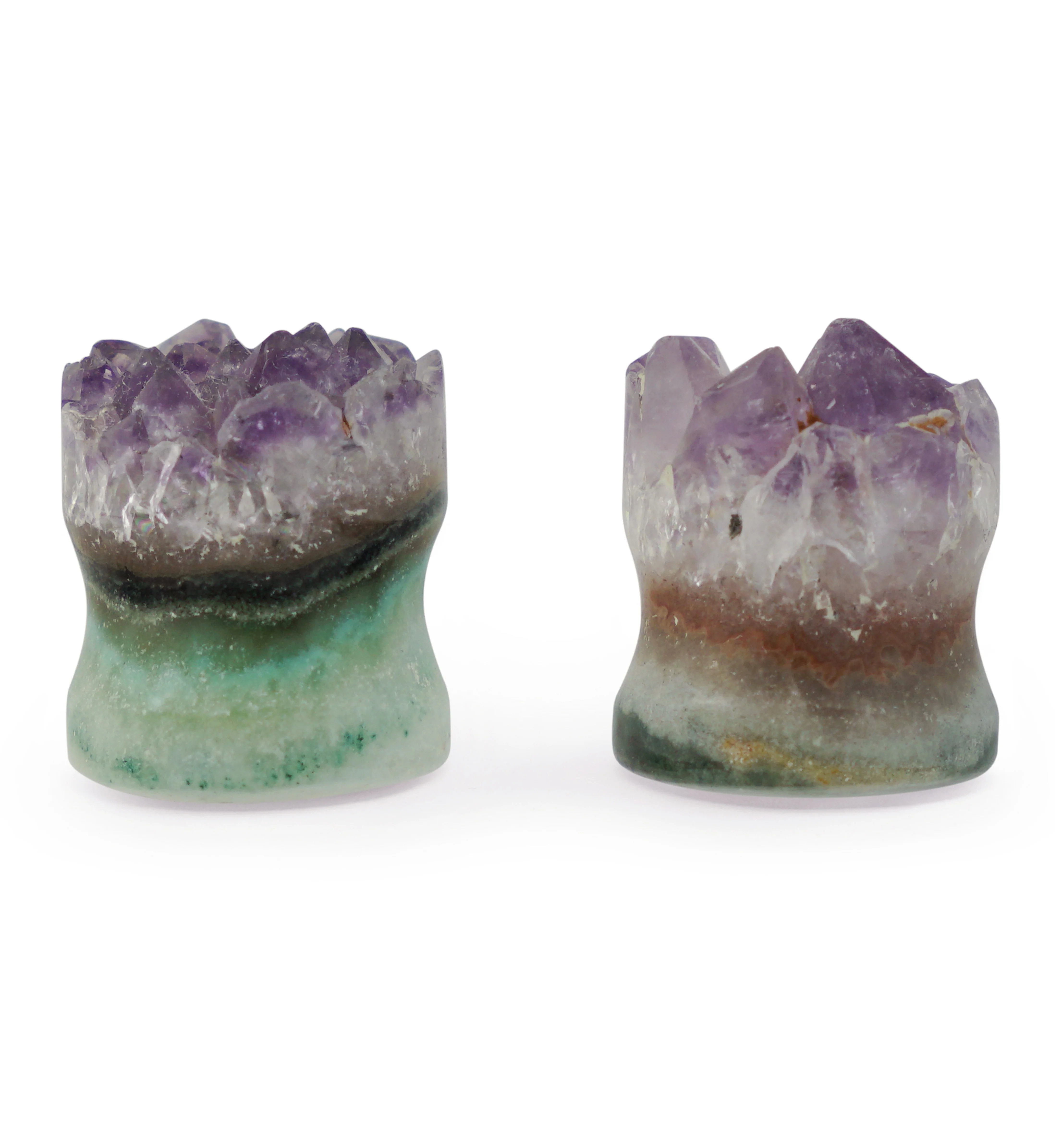 Raw Amethyst Plugs 9/16" (14mm) Version 8