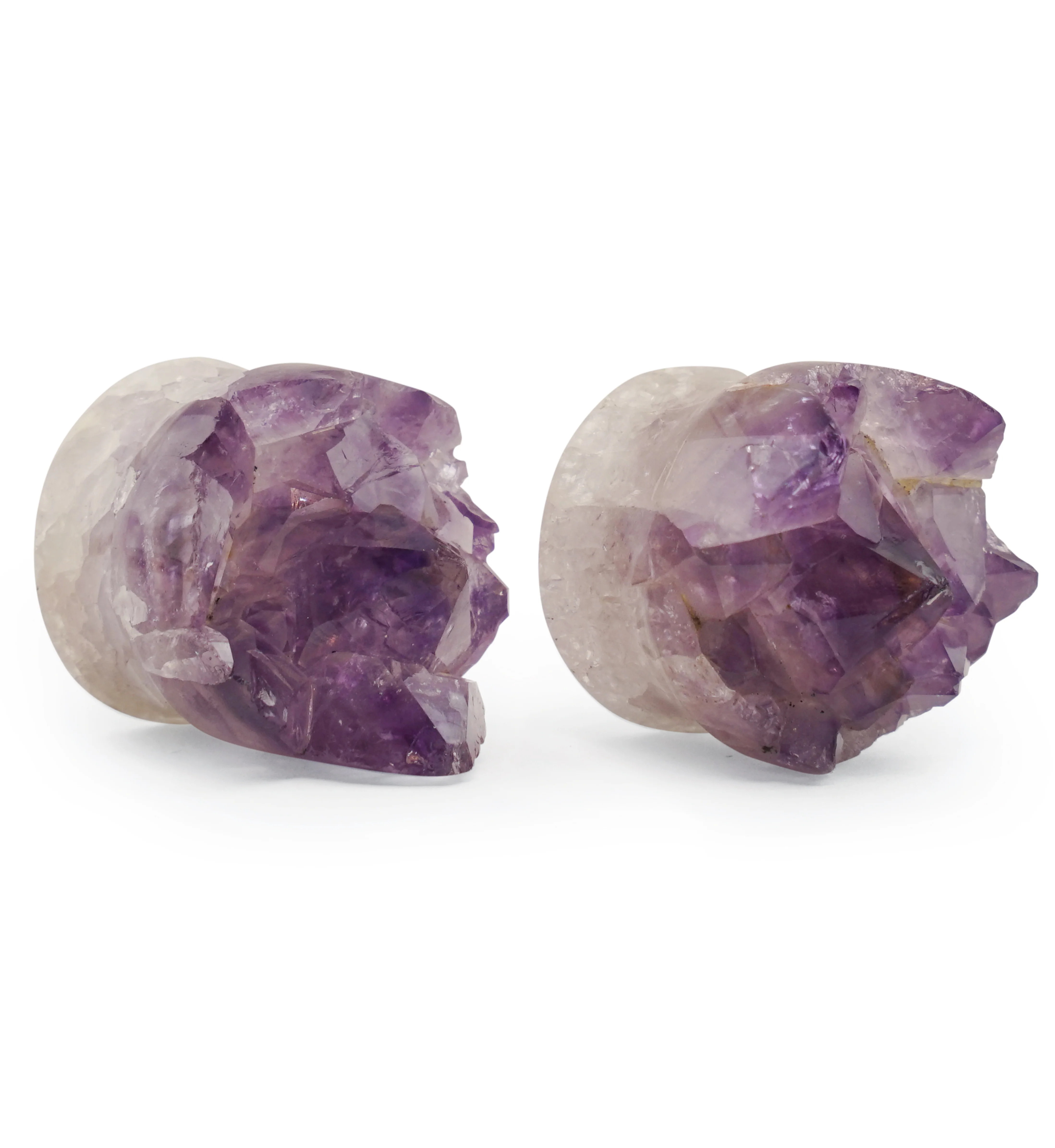 Raw Amethyst Plugs 7/8" (22mm) Version 12 - Image 2