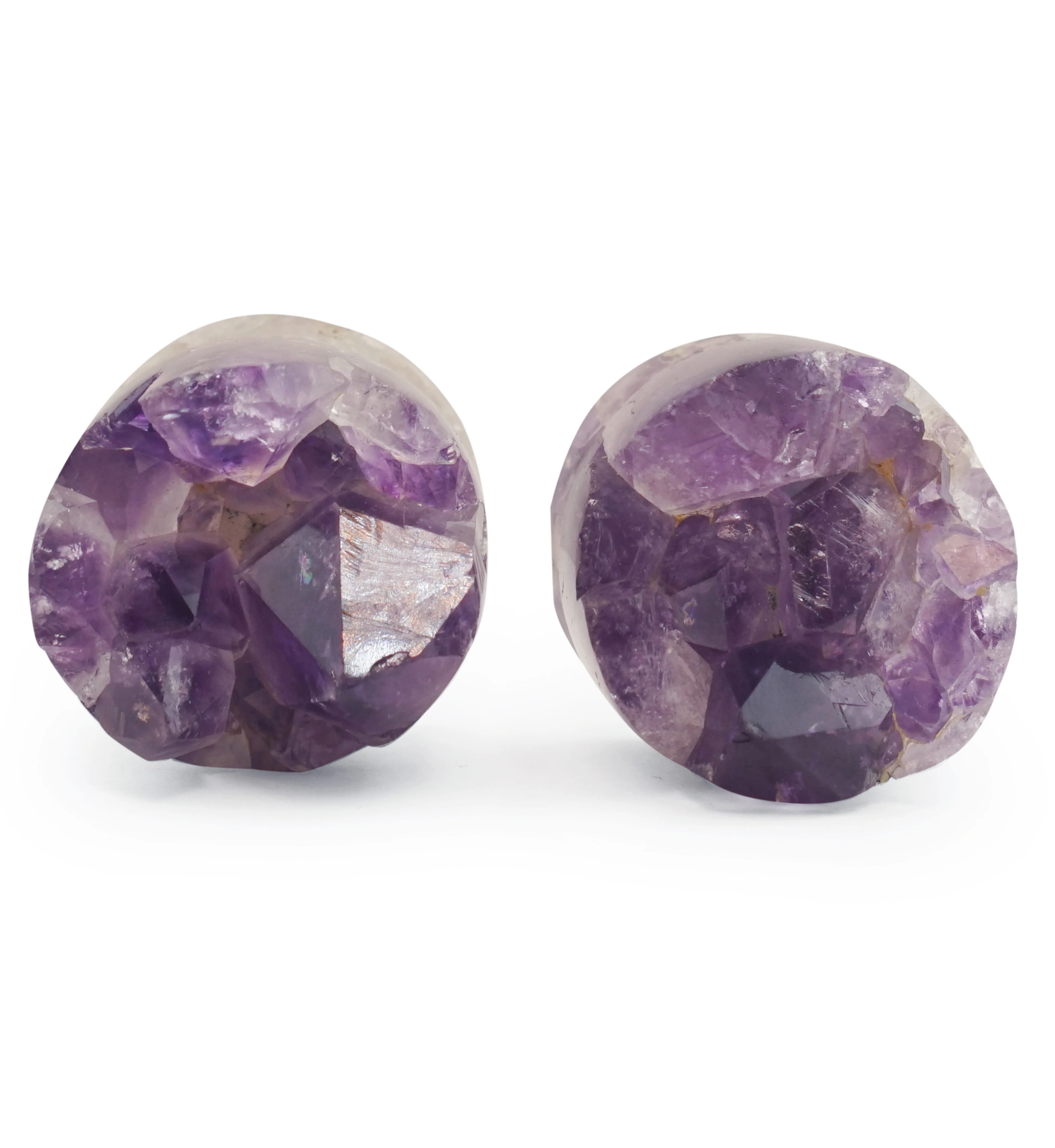 Raw Amethyst Plugs 7/8" (22mm) Version 4 - Image 3