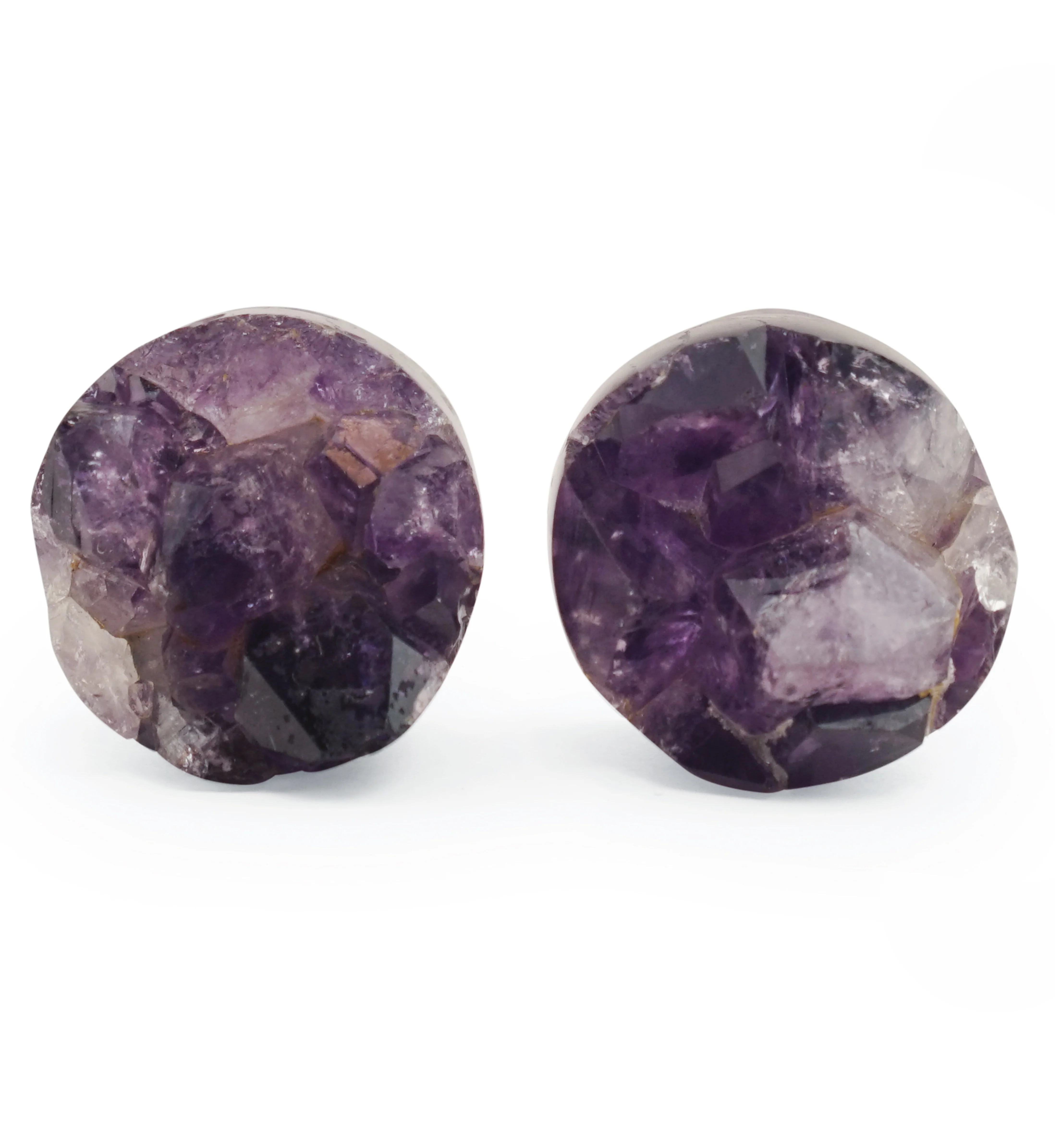Raw Amethyst Plugs 7/8" (22mm) Version 8 - Image 2