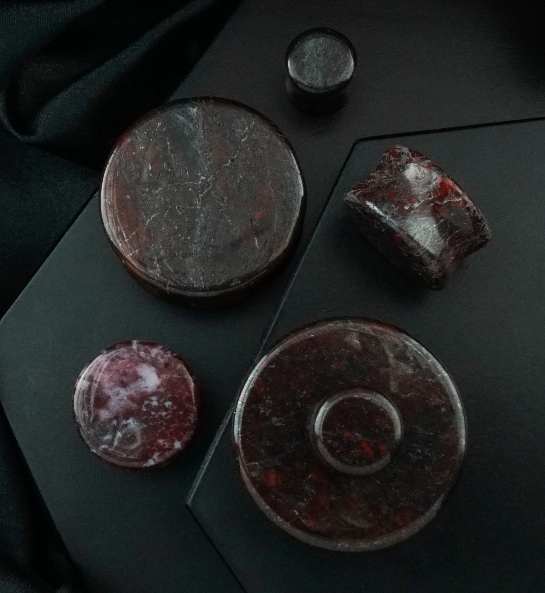 Red Brecciated Jasper Stone Plugs - Image 2